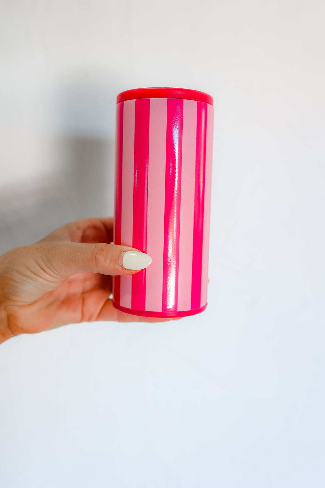 The Pink Striped Slim Can Koozie - One Eleven Olive Boutique