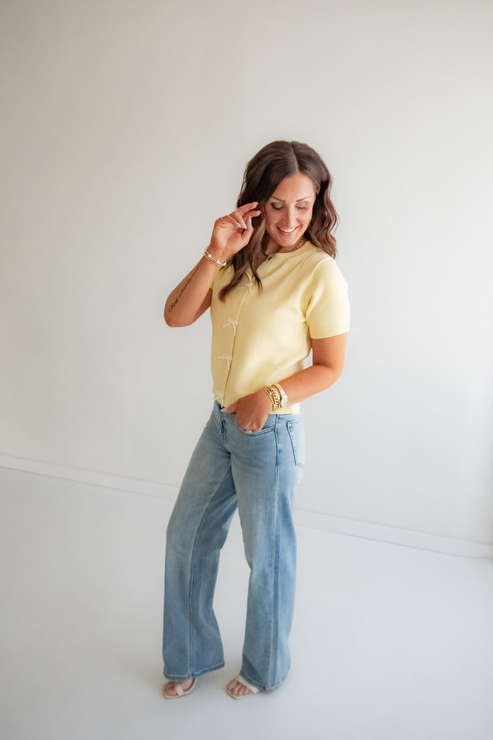 The Daydream Pearl Bow Cardigan