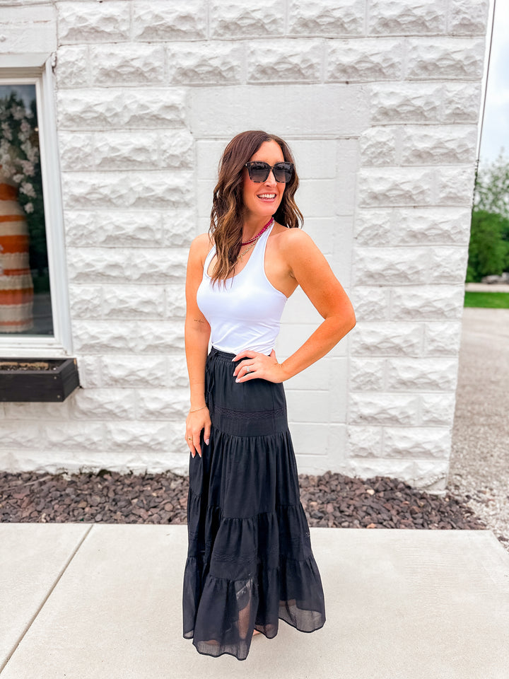 The Clean Line Halter Top - White