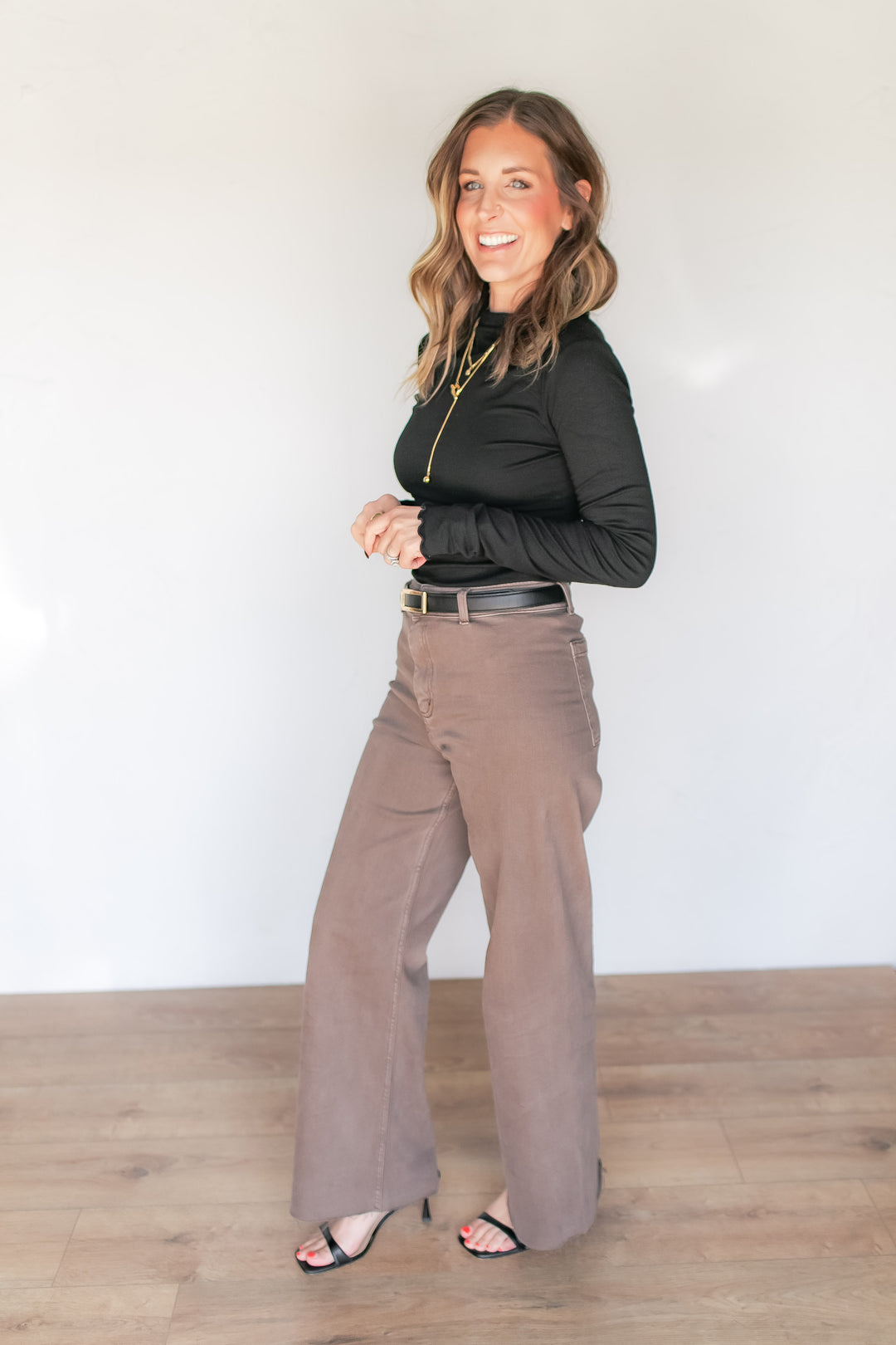 The Brownstone Wide Leg Denim