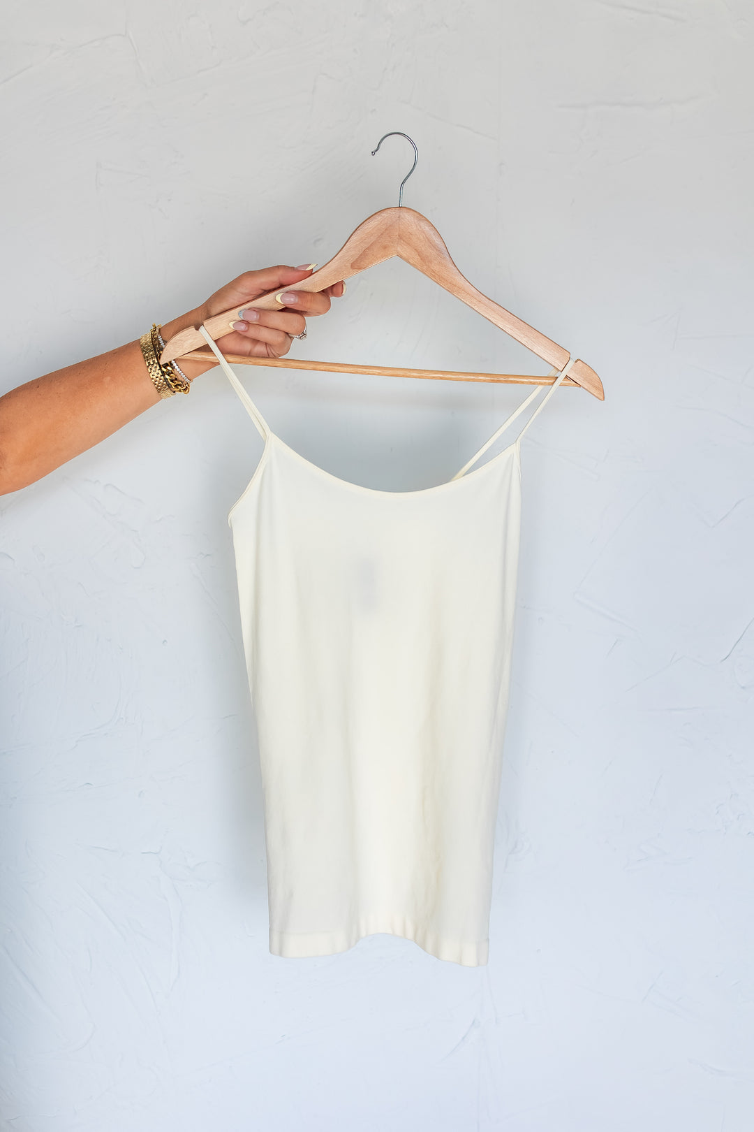 cream camisole tank for women basic layering top