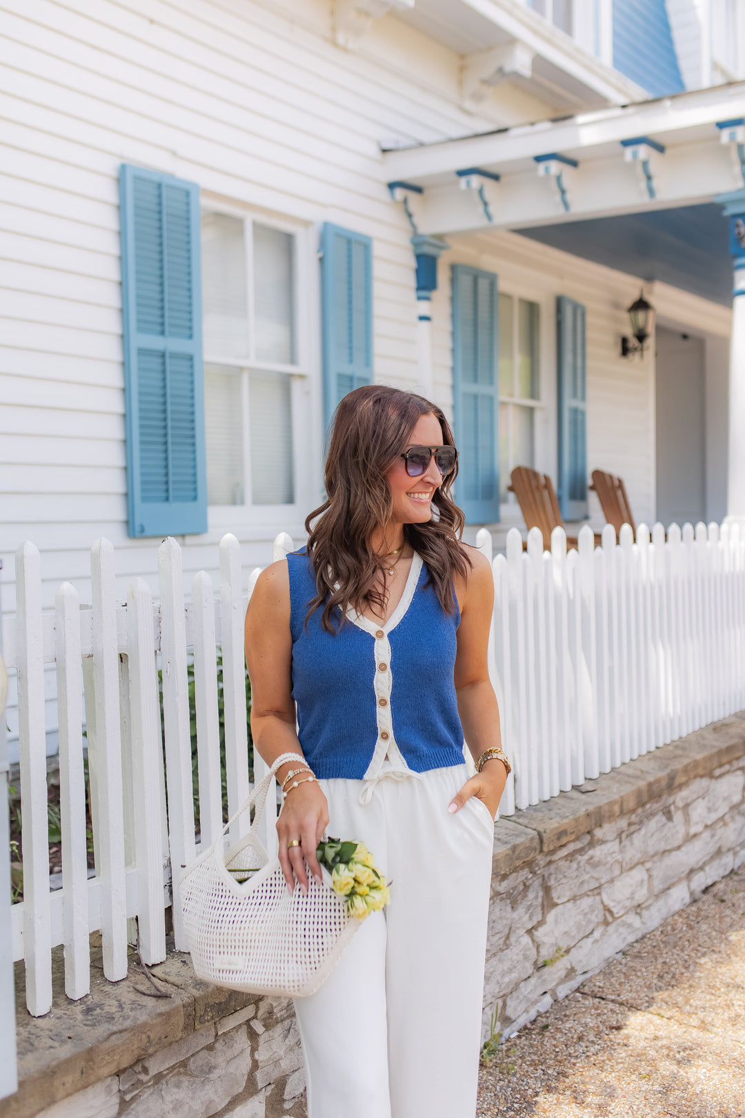 The Blissful Day Tank - Navy - One Eleven Olive Boutique