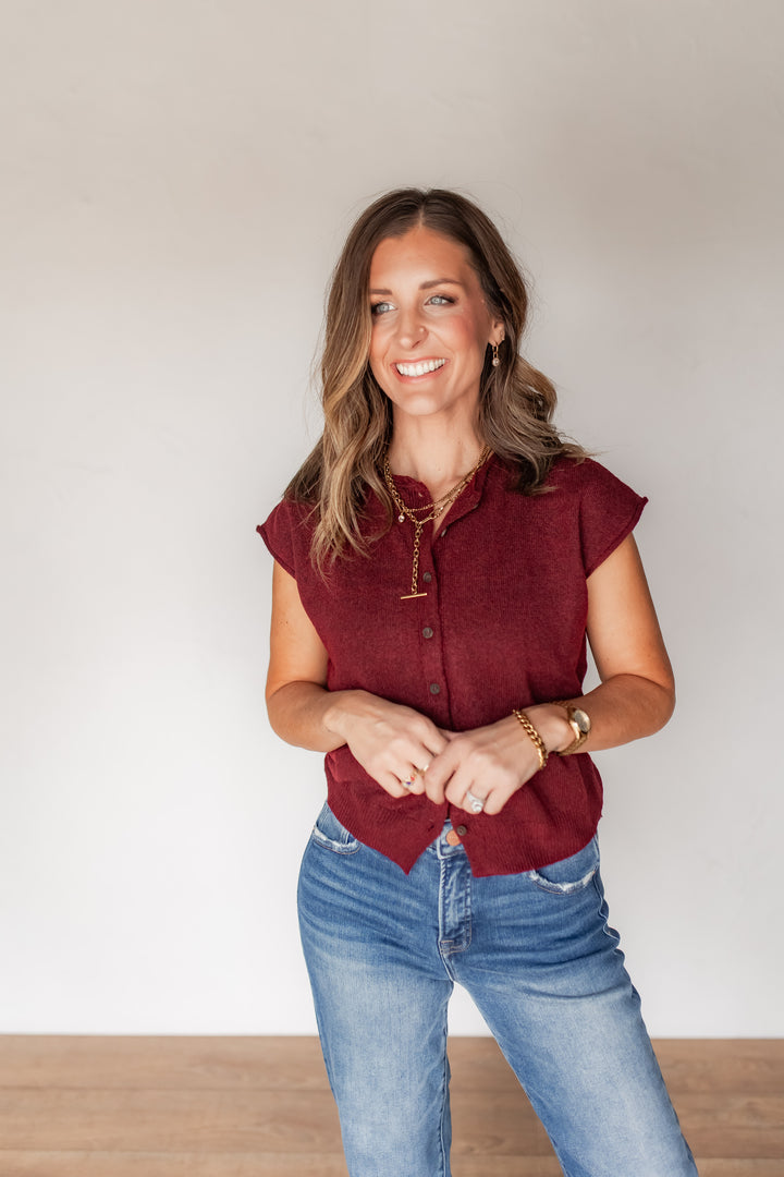 The Scottie Cardi Top - One Eleven Olive Boutique