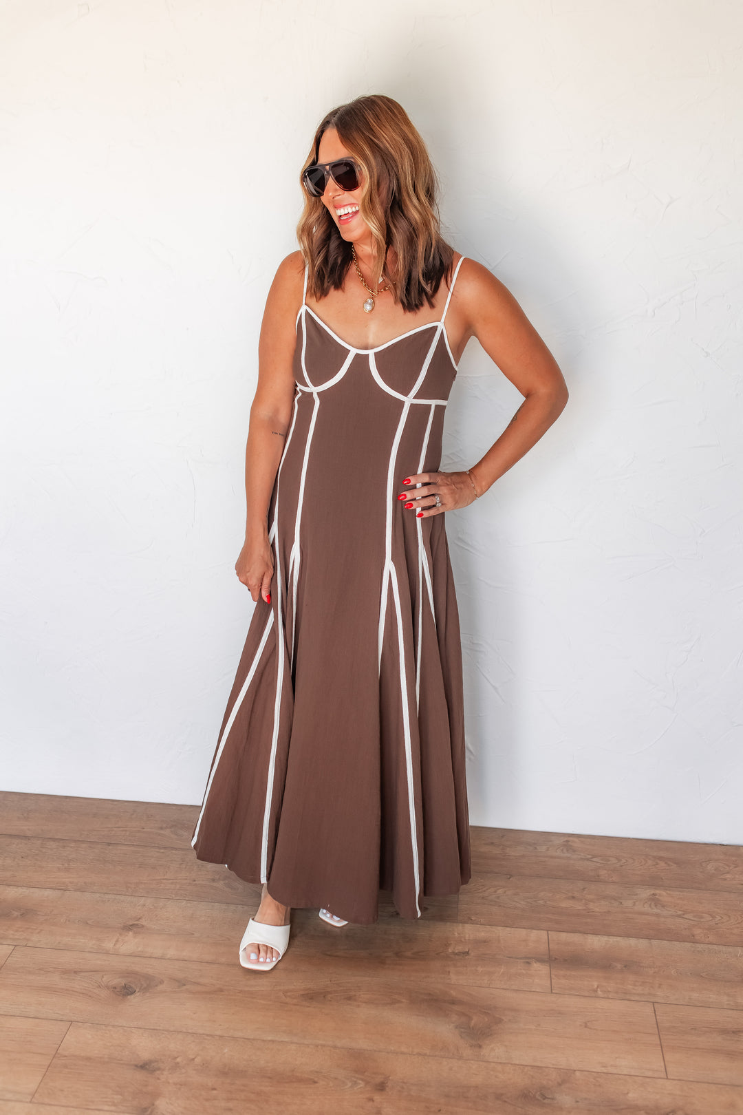 The Summer Romance Dress - Chocolate - One Eleven Olive Boutique