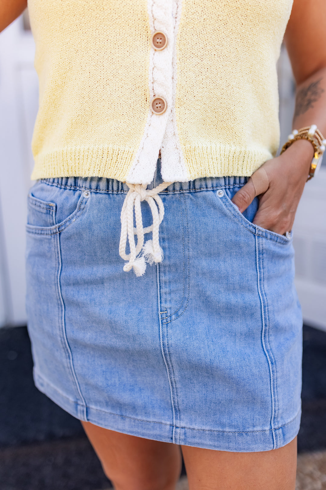 The Cruise Pull - On Mini Skirt - One Eleven Olive Boutique