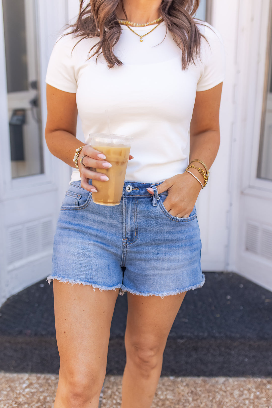 The Bismark Denim Shorts - One Eleven Olive Boutique