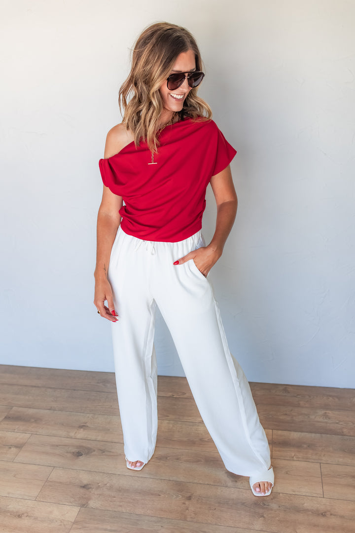 The Rosie One Shoulder Top - One Eleven Olive Boutique