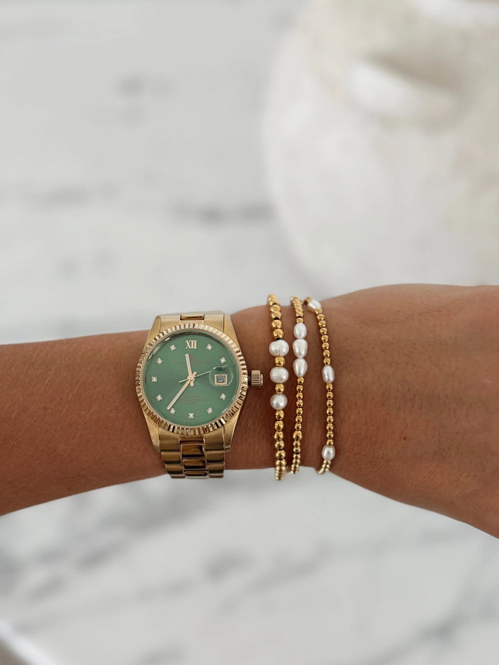 Serena stretchy beaded and pearl bracelet for women