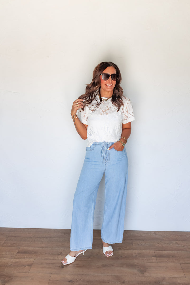 The Everyday Ease Denim Pants - One Eleven Olive Boutique