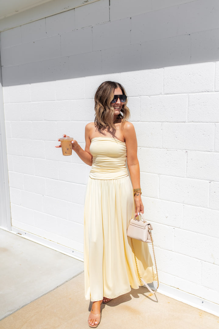 The Call it Fate Maxi Dress - Yellow - One Eleven Olive Boutique