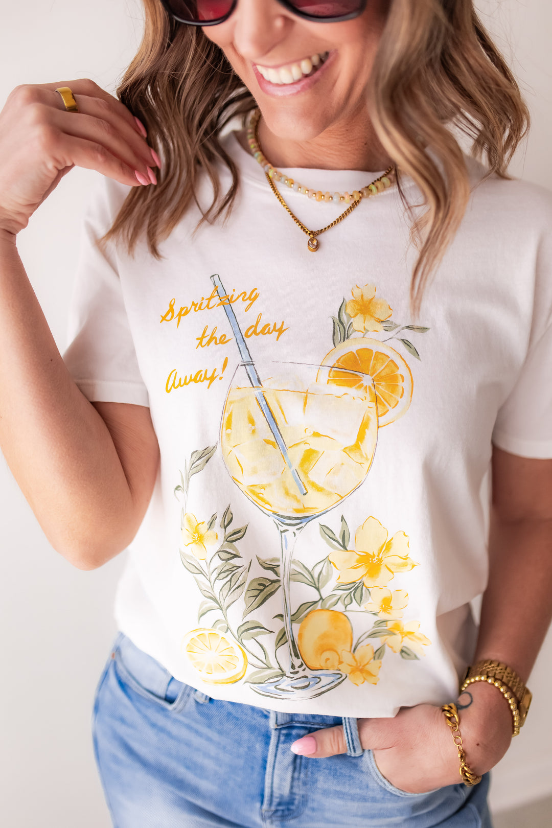 z supply spritz graphic tee lemon cocktail shirt