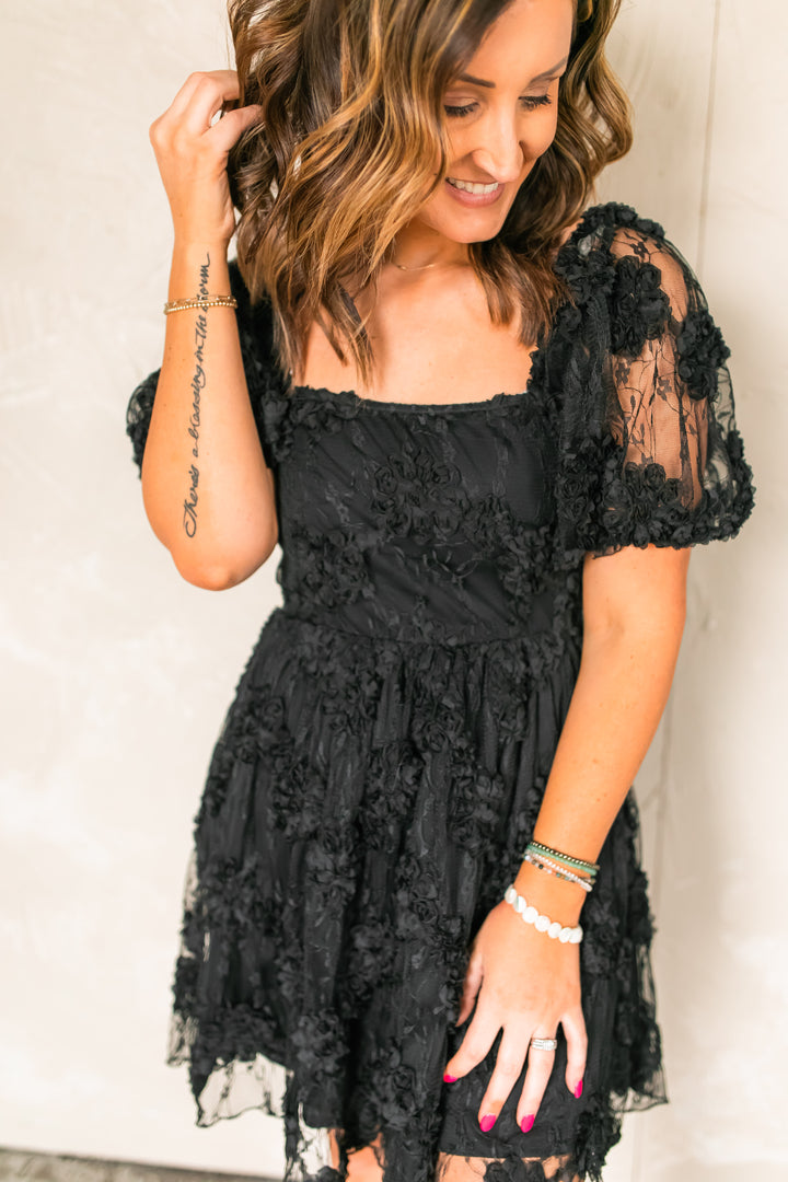 The Kennedy Black Floral Dress